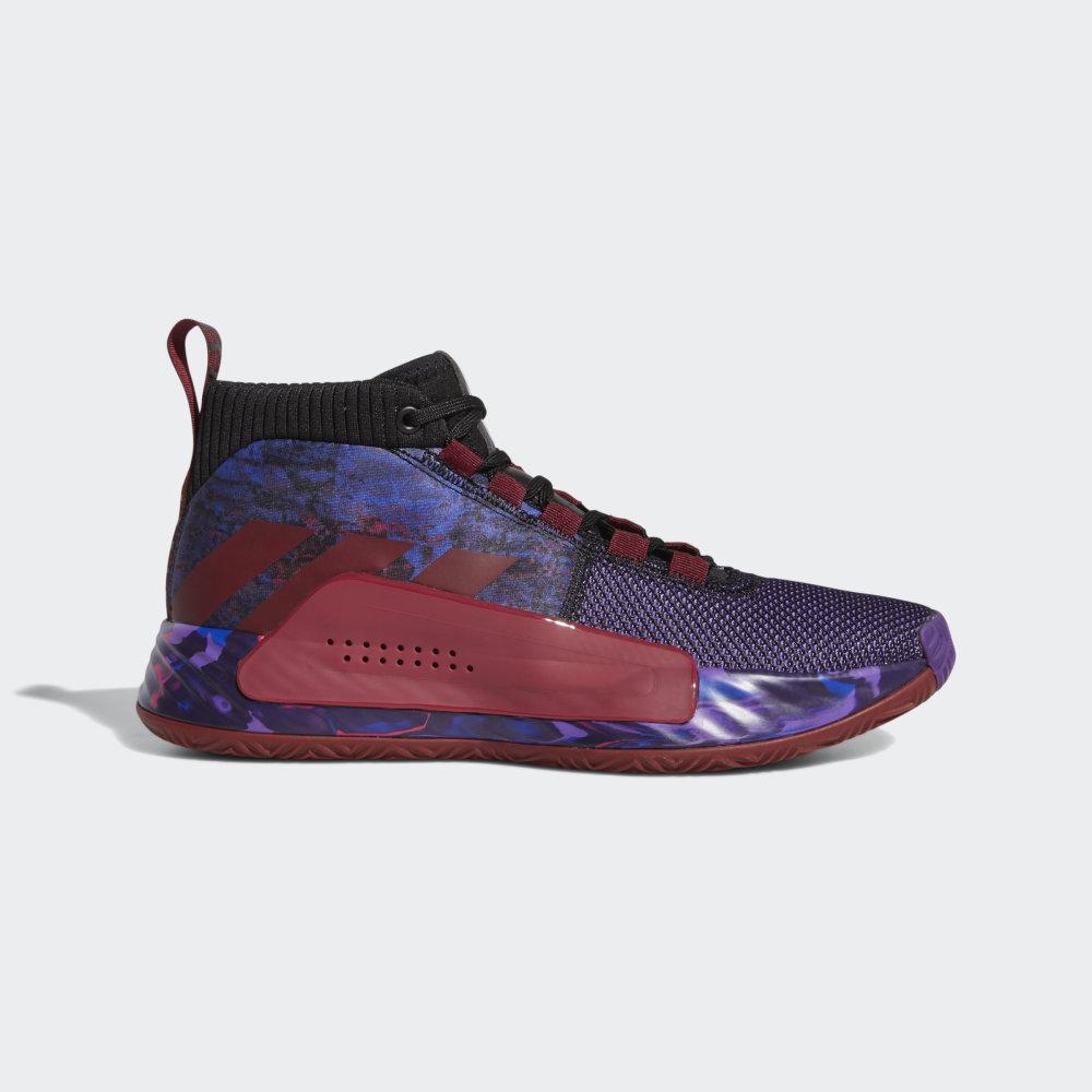 Adidasi Baschet Adidas Dame 5 Barbati Romania - Negrii/Visinii/Rosii Inchis G26134